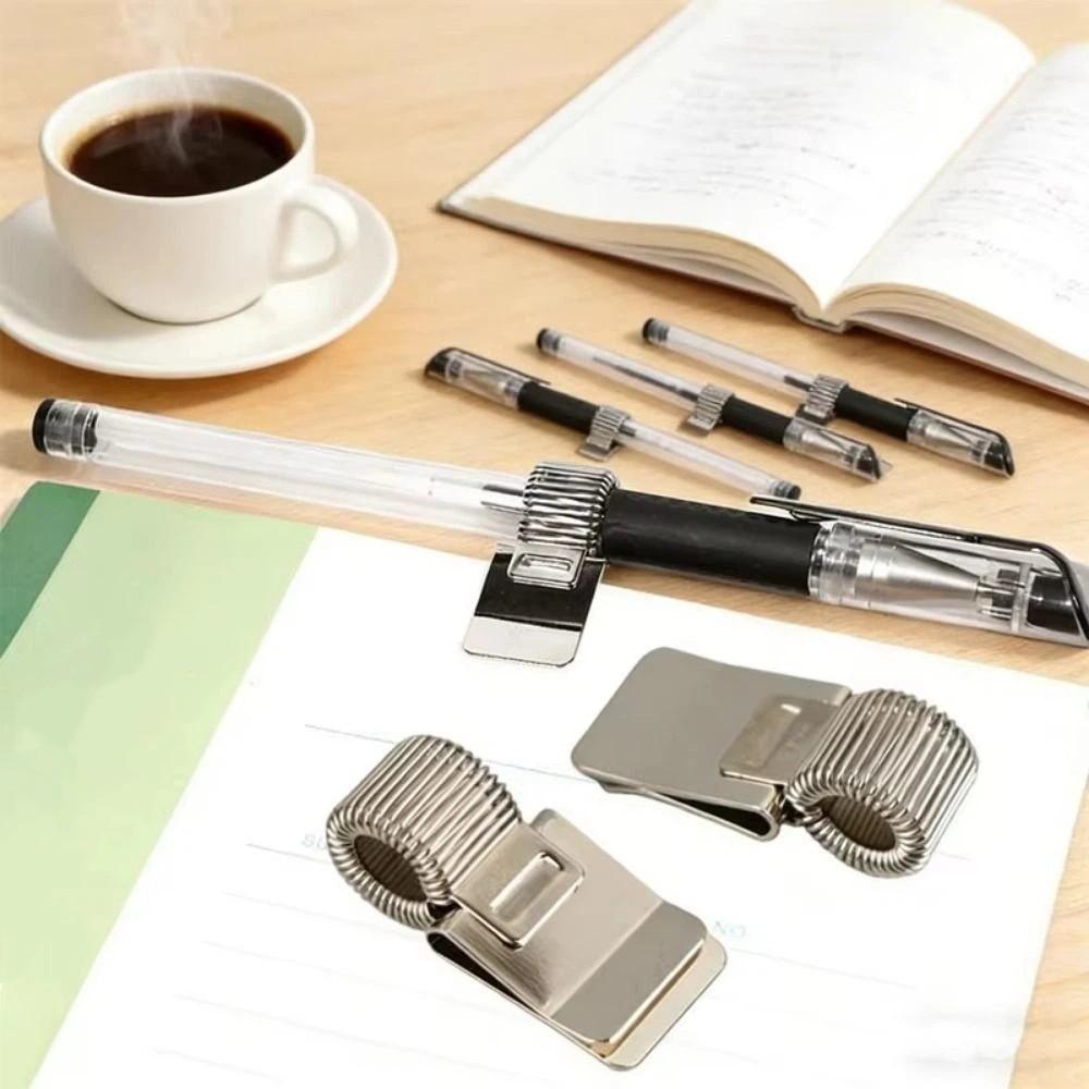 Heavy-Duty Spring Pen Clip Retro Notebook Pen Holder Retro Pen Clip Notebook Accessory
