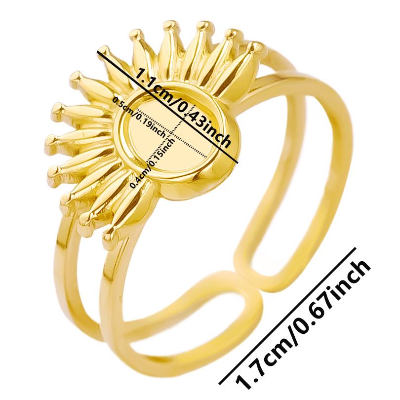 5pcs Retro Stainless Steel Gold Plated Ring Irregular Geometry Bow Ellipse Water Droplet Rings Diy Stone Drill Jewelry No Fading