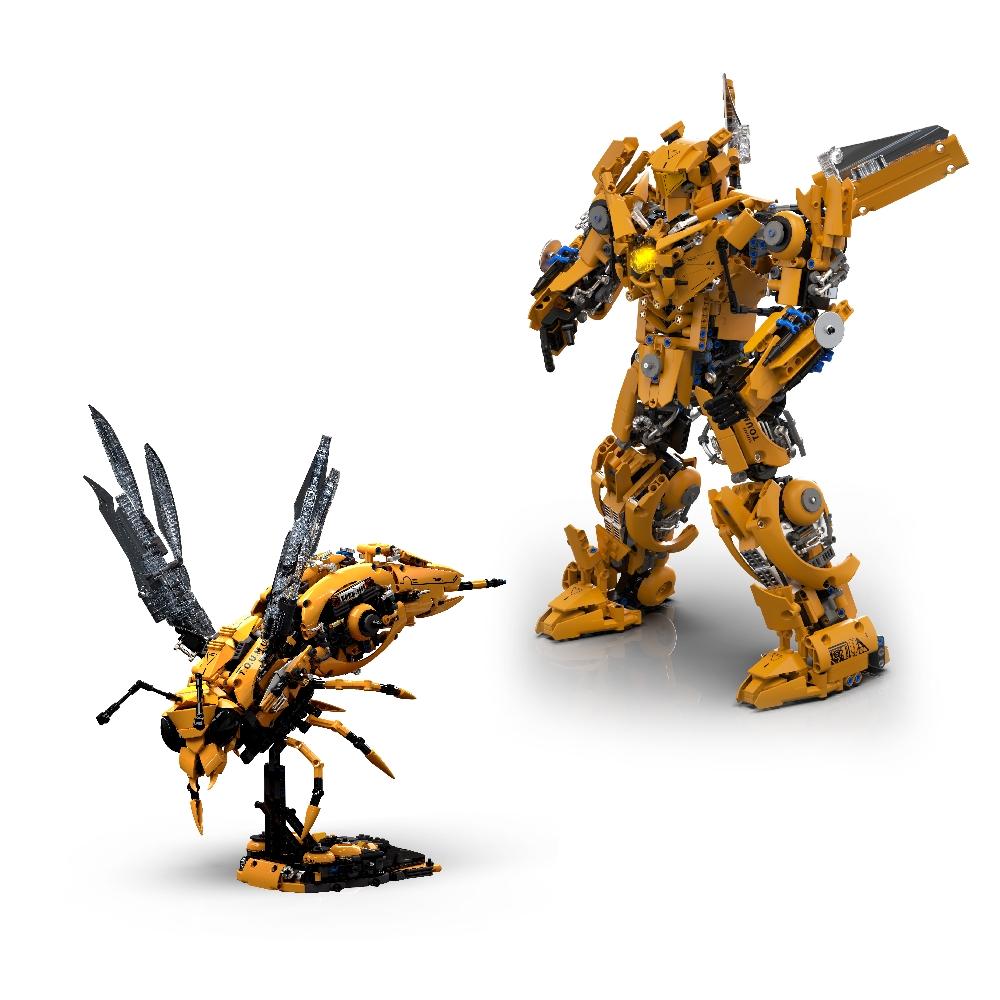 Робот-Оса 2-в-1 Трансформирующийся Набор Строительных Блоков Шт. Креативная 3D Модель Декор Идея для Подарка Рождество Взрослые Дети
