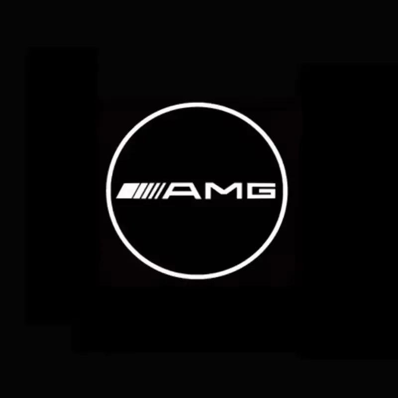 2PCS/Set Car Door Light Laser Logo Decor Project Ghost Lamp Mercedes Benz A B C M ML GLA GLS E Class W176 W205 W166 W246 W2121  w1