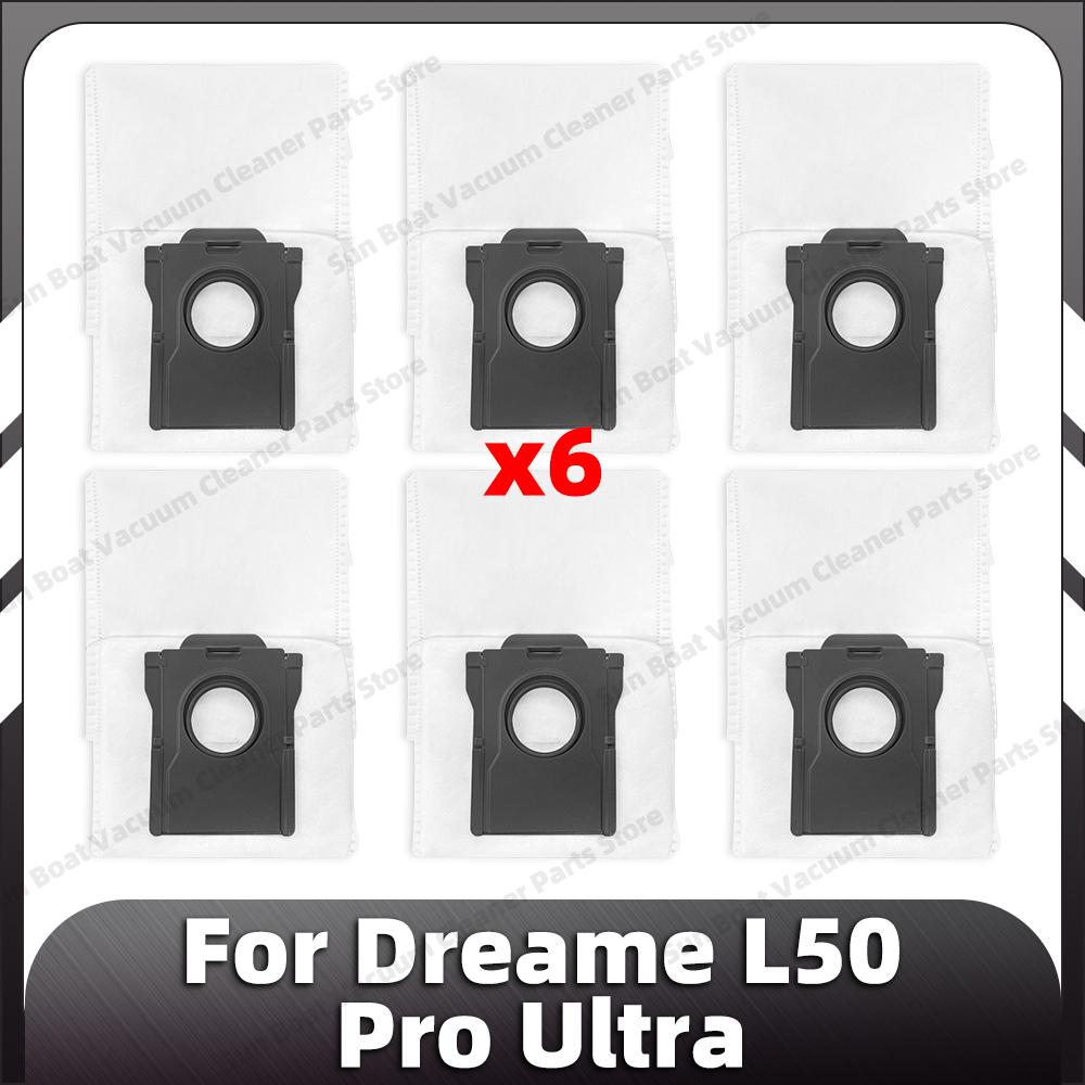 Совместимо для Dreame L50 Pro Ultra Запасные основные боковые щетки HEPA-фильтр Моющие накладки Мешок для пыли Запасные части Аксессуары