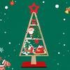 Christmas Ornament Santa Claus Snowman Elk Wooden Tree Desktop Decoration Festive Atmosphere Party Decor