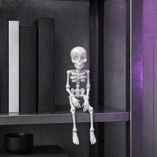 3D-печатный магнит на холодильник в виде скелета, Позабельная фигурка скелета с подвижными суставами, Хэллоуинская готическая скелетная декорация для холодильника