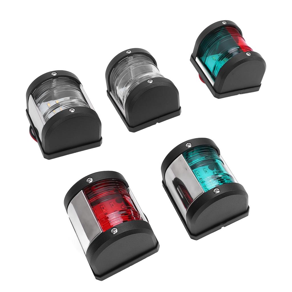 5 шт. светодиодных навигационных огней для лодки, зеленый правый борт и красный левый борт, белый кормовой фонарь IP66, лодочный фонарь f