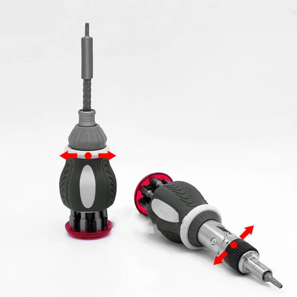 1 шт. Он может хранить партию головок Многофункциональный промышленный набор отверток с трещоткой с 8 магнитными битами Хром-ванадиевая сталь