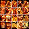 Diamond Painting Fire Tiger Horse 5d Diy Embroidery Mosaic Wolf Phoenix Animals Square/round Home Decor