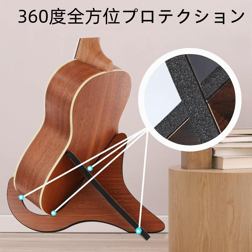 Подставка для гитары Подставка для скрипки Подставка для укулеле Напольная Портативная Деревянная Подставка Универсальная Складная X-образная рама с резиновыми накладками на краях для гитар до 38 дюймов Маленькая