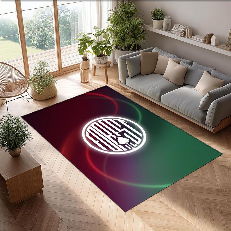 Nottingham Forest Football Print Crystal Velvet Rug, Comfortable Water Absorbent Non Slip Indoor Floor Carpet