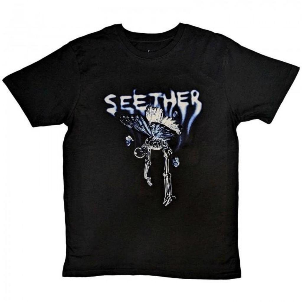 Унисекс Взрослая Футболка с Бабочкой Seether