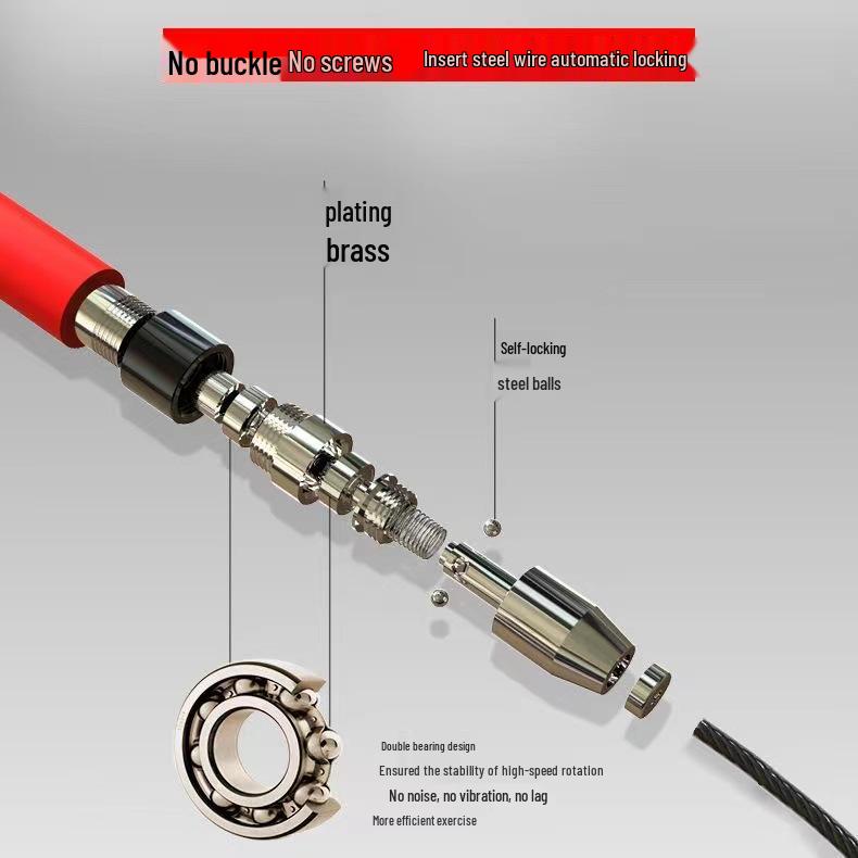 Силиконовая самоблокирующаяся скоростная скакалка для студентов и профессионалов