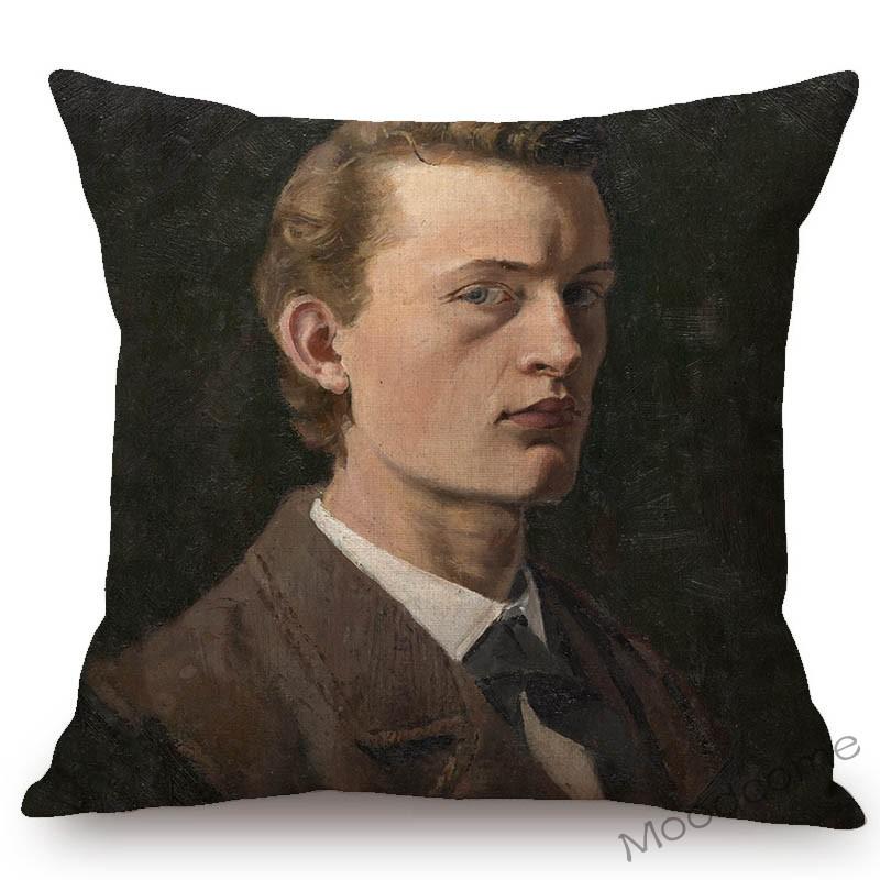 Edvard Munch Norwegian Painter The Scream World Famous Oil Painting Abstract Gallry Art Sofa Pillow Case Linen Car Cushion Cover
