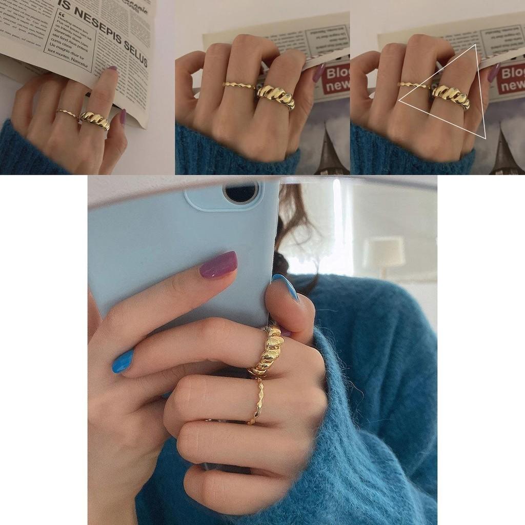 Шикарное кольцо на палец в холодном эстетичном стиле, с позолоченным рогом, для стильных женщин, с регулируемой посадкой