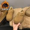 Thick-soled All-inclusive Snow Boots for Women In the Winter of 2025, New Retro Plush Warm Fluffy Cotton Shoes, One Pedal Loafers