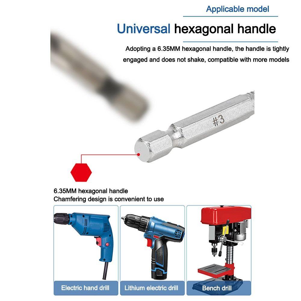 Набор метчиков и сверл с шестигранным хвостовиком 12 шт./набор с ящиком для хранения, противоскользящий, из быстрорежущей стали, метчик для нарезания резьбы, экстрактор метчиков