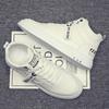 High-top Men's Shoes Summer Breathable 2025 Sports and Leisure Korean Version Trendy Versatile Men's Little White Flat Shoes Trendy Shoes