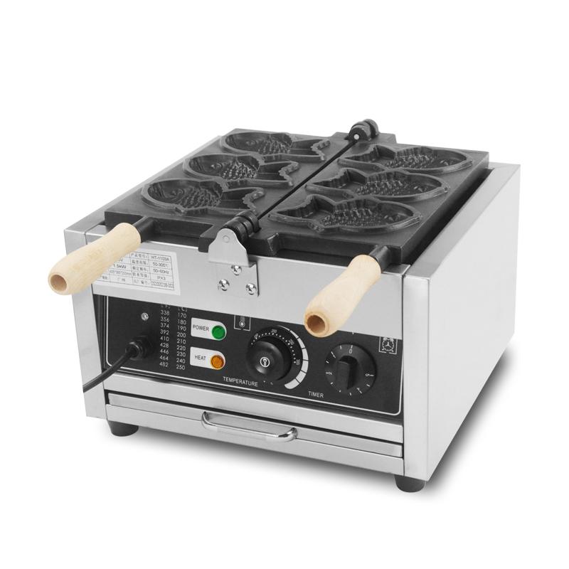 Электрическая вафельница в форме рыбы, 3 шт., машина Taiyaki Janapese для Acer Barquillos, вафельница из нержавеющей стали для рыбы, коммерческая