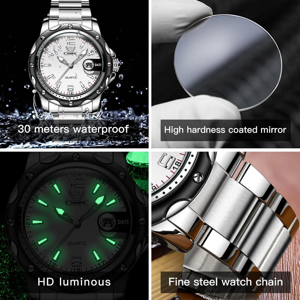 OPK 6026 Steel Belt Casual and Minimalist with Date Men's Quartz Watch