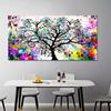 Картина на холсте Абстрактное красочное искусство Дерево Цветок Пейзаж Плакат Печать Картина Для Декора Стены Для Гостиной Спальни Настенное Искусство Украшение Дома