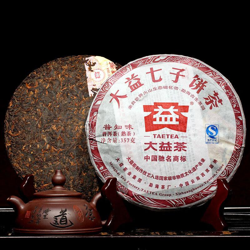 Пу Чжи Вэй TAETEA Дайи Пуэр Чай Спелый Пуэр Мэнхай Пуэр Чай 357г партия 201
