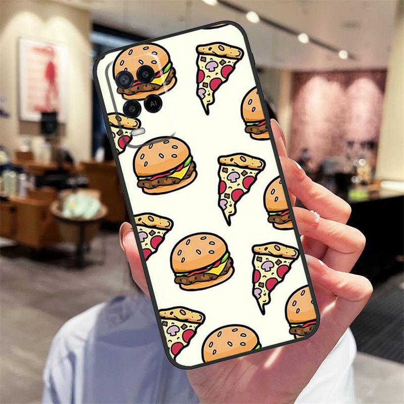 Pizza Sushi Food Donuts Case For Oppo A94 A74 A54 A18 A38 A58 A78 A98 A40 A60 A80 A16 A76 A96 A15 A17 A77 A57S Cover