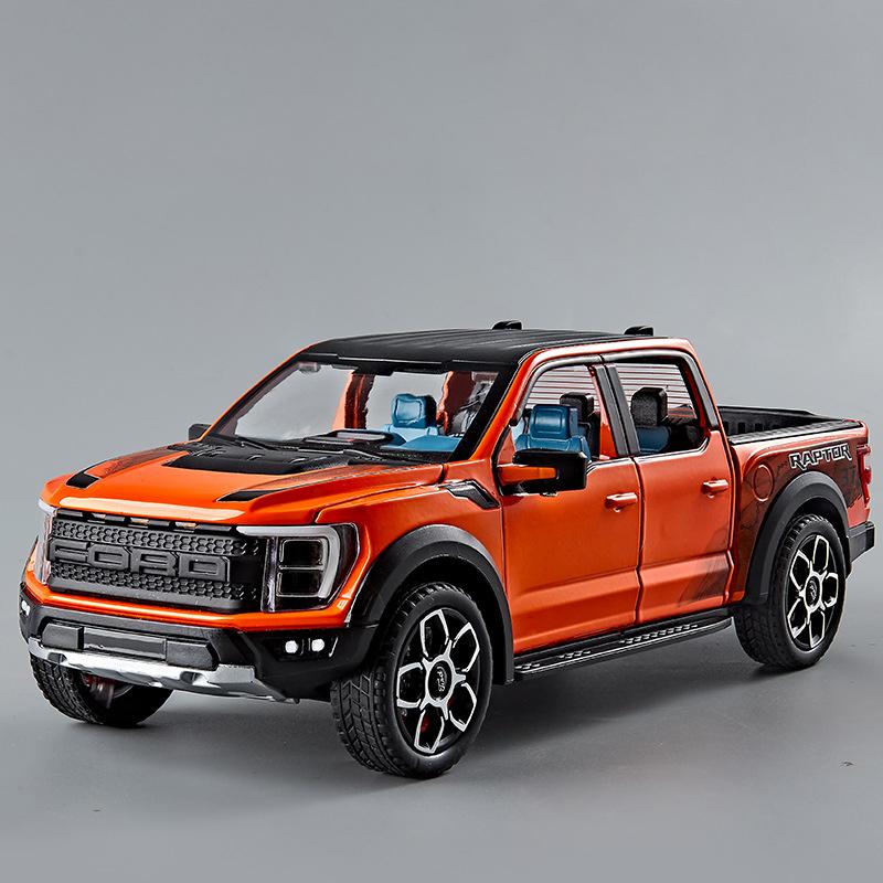 1:20 Форд Раптор F150 Пикап Игрушечная Модель Машины Со Звуком Светом Открывающимися Дверями Литая Металлическая Модель Коллекция Игрушек Друг
