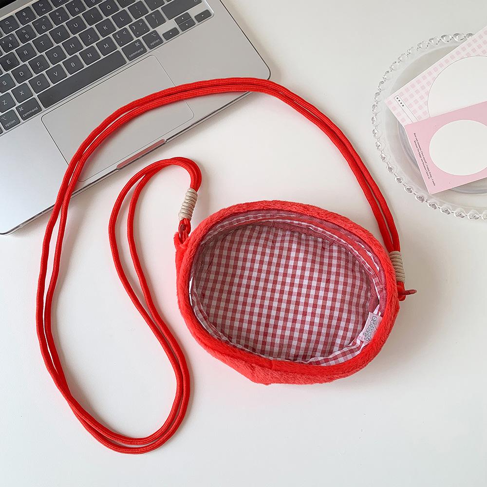 Fruit Shaped Storage Organizer Transparent Transparent Pvc Bag Plush Doll Storage Bag Convenient Cartoon Ita Bag For Children'S