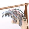 10 Clips Stainless Steel Sock Clip Pace-Saving Arc Sock Drying Rack Windproof Non-slip Clothes Rack Underwear Clip Towel Hanger
