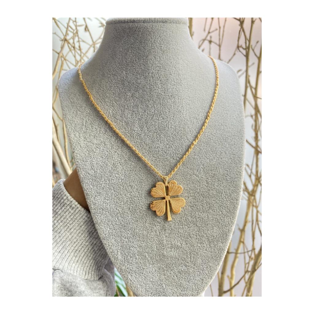 Женское позолоченное ожерелье из твердой латуни Colorfast