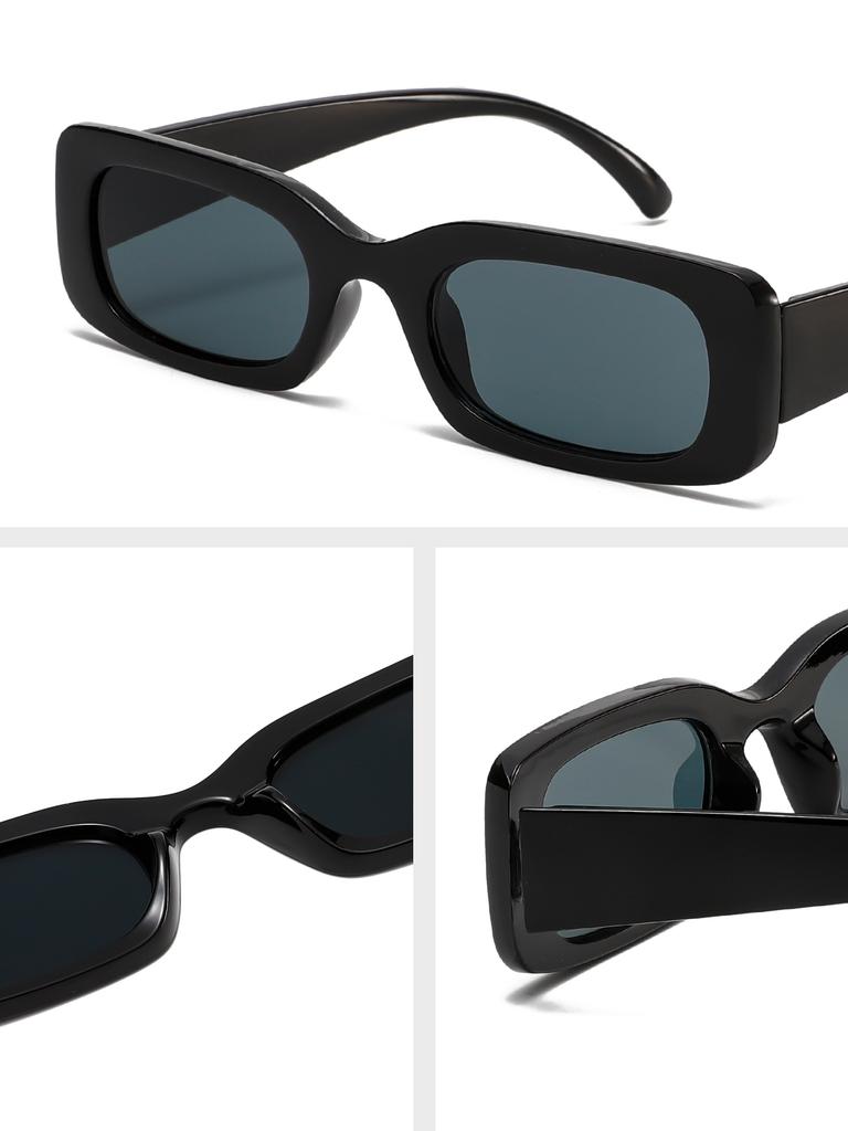 4 шт. прямоугольной оправы для женщин солнцезащитные очки для повседневной жизни для мужчин отпуск наряды модные очки.