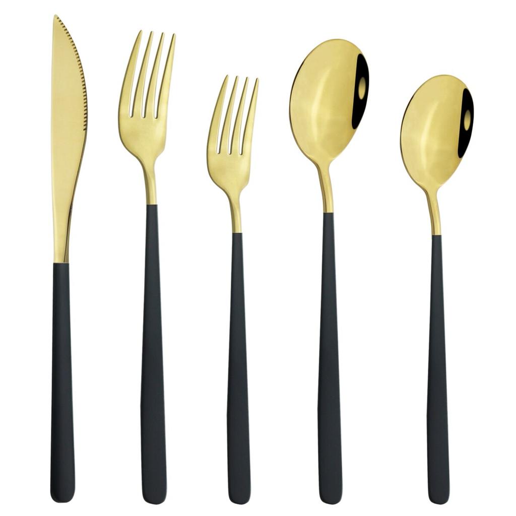 5/10/20 Pcs Colorful Dinnerware Cutlery Set 304 Stainless Steel Flatware Set Mirror Knife Fork Spoon Tableware Set Kitchen Silverware