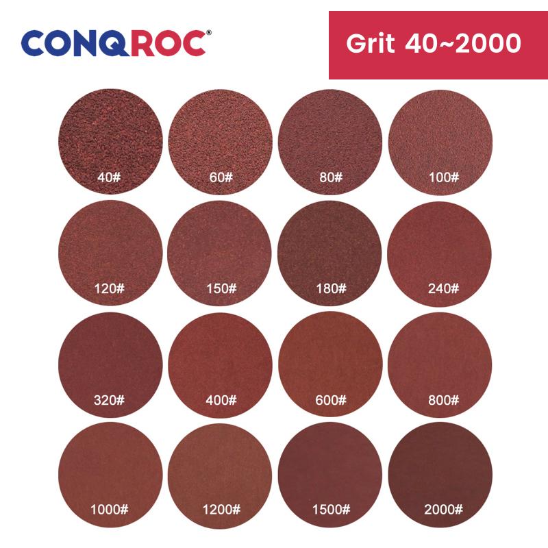 75mm(3-Inch) Sanding Discs Aluminum Oxide Hook and Loop Sanding Papers 200-Piece Grit P40~2000