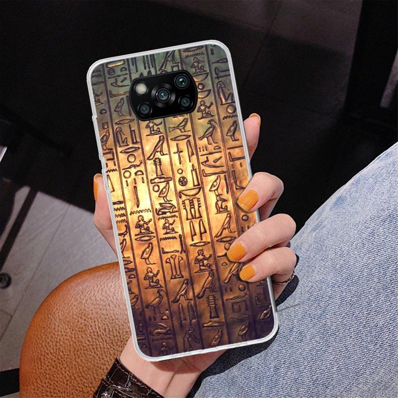 Египет Нефертити Анубис Анкх Фараон Чехол для телефона Phnoe для Xiaomi Poco X5 X6 X7 Pro X4 Gt F7 Ultra M8 M7 Redmi 15C 15 13C 13 12C 12 Uniq