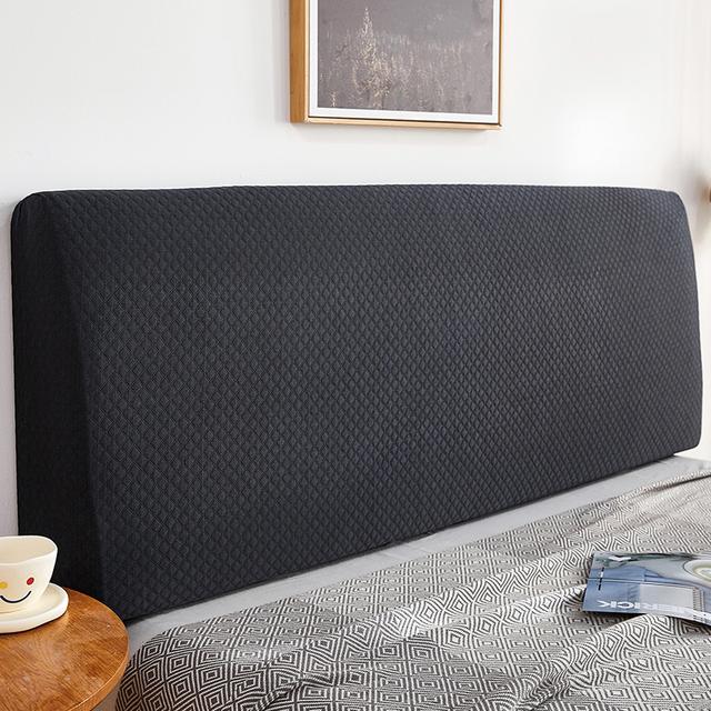 Solid Color Elastic Bed Headboard Cover Thick All -Inclusive Bedhead Cover Stretch Bed Back Headboard Dust Protector Home Hotel