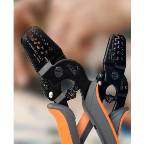 IWISS Precision Crimping Pliers for Open Barrel Terminals, 0.21-0.5mm?, QI Terminals, and Small and Medium Terminals, IWS-2520M