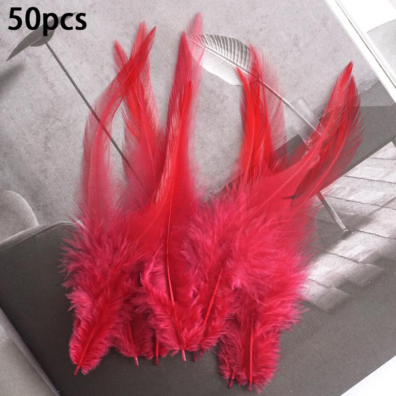 50 шт. натуральное перо макарон цветное куриное перо красочное индюшиное перо красочное перо