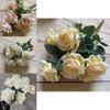 Sophisticated Faux Rose Arrangement For Wedding Venue Table Centerpiece