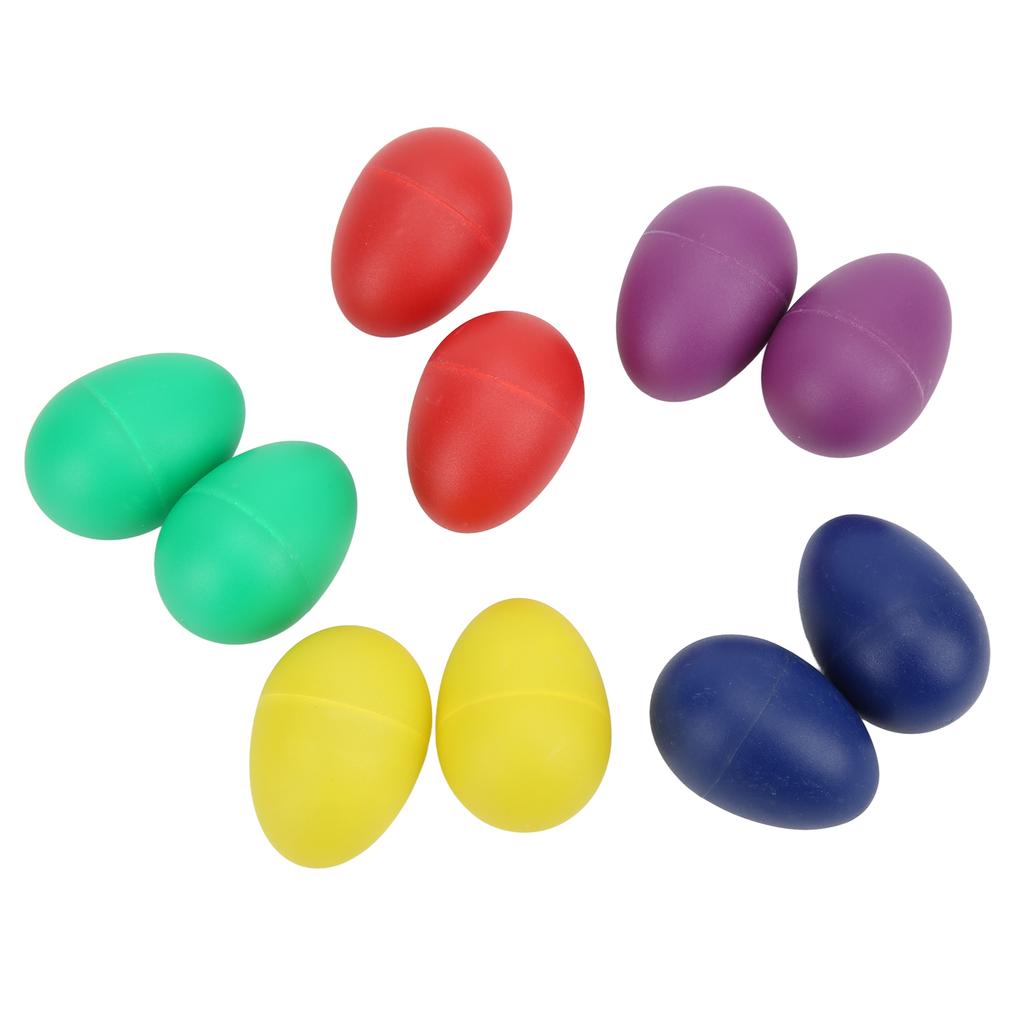 10Pcs Mini Musical Eggs Colorful Hand Plastic Egg Shakers Percussion Musical Instrument Toy
