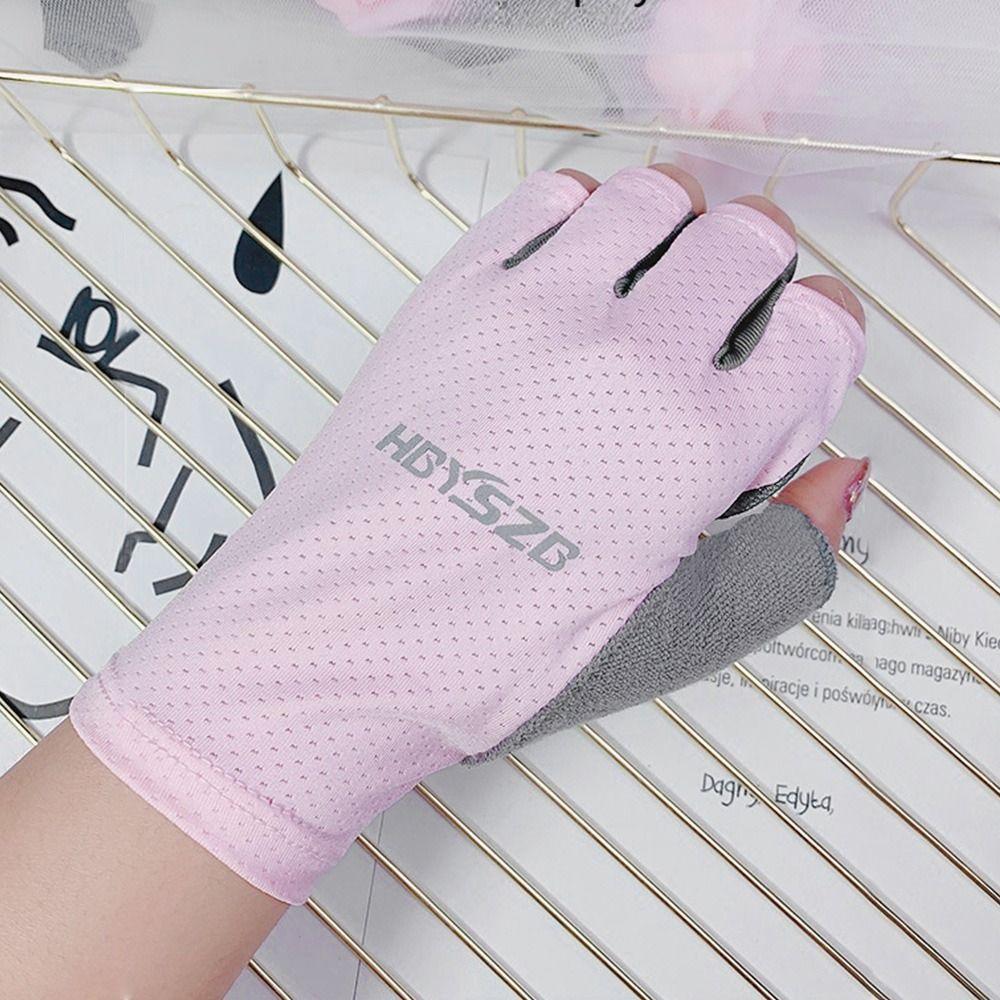 Велосипедное снаряжение Перчатки Ice Silk Рукавицы для вождения и рыбалки Перчатки для езды на велосипеде Рукавицы с полупальцами