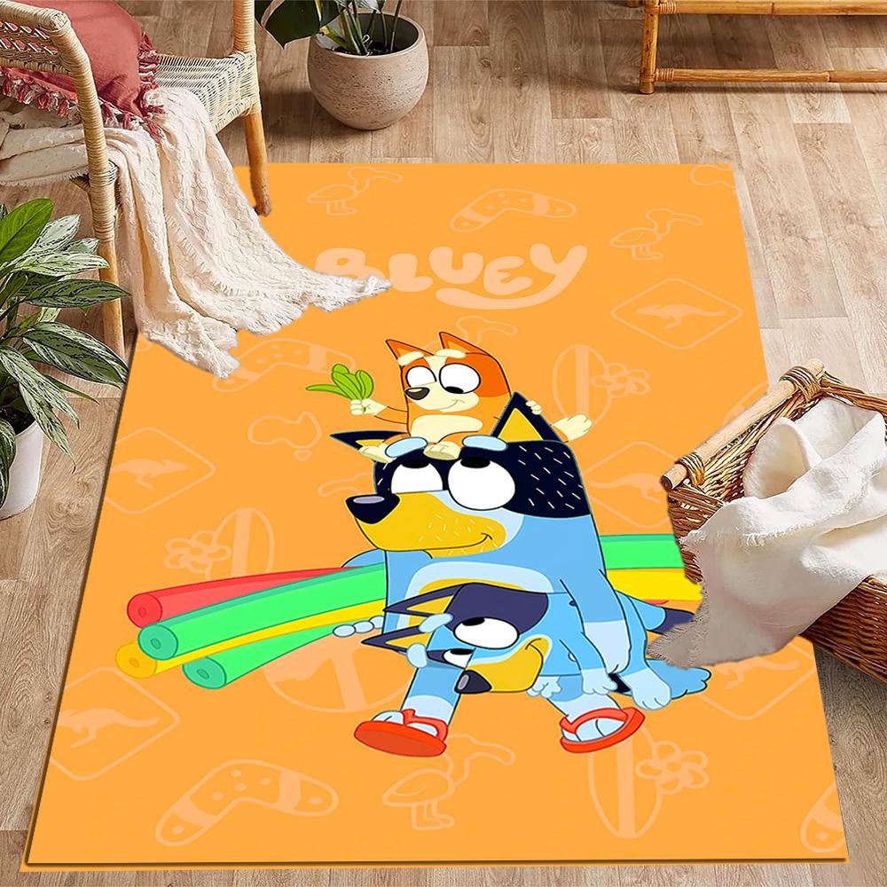 Blu And Eyi Adventure Themed Anti-Slip Rugs - Polyester Home Decor, Suitable for Bedrooms, Living Rooms, Doorways, Studios, and Decorations