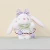 Cute Rabbit Plush Doll With Flower Decor For Bag Accessories