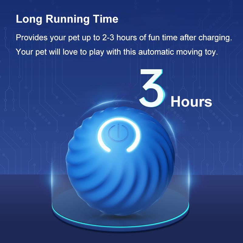 USB Rechargeable Type-C Interactive PC/TPR Dog Toys Electronic Irregular Motion Vibration Ball Fashionable Pet Movement