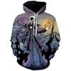 3D Printed Halloween Nightmare Jack Skellington Cosplay Hoodie Teens Unisex Loose Fit Sweatshirt