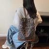 Новая ретро сумка-шоппер с леопардовым принтом большой вместимости, нишевая, с чувством высокого класса, легкий и простой рюкзак для путешествий на короткие расстояния