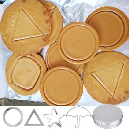 6 шт. корейских инструментов для приготовления сладостей, формочки для печенья из нержавеющей стали, набор для игры в сахар с кальмарами, зонтик, треугольник, звезда, формы для выпечки тортов для вечеринки