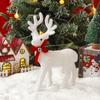 S/M/L White Reindeer Christmas Ornaments Decoration Christmas Tree Pendants Xmas Elk Home Decor Navidad Natal Gift