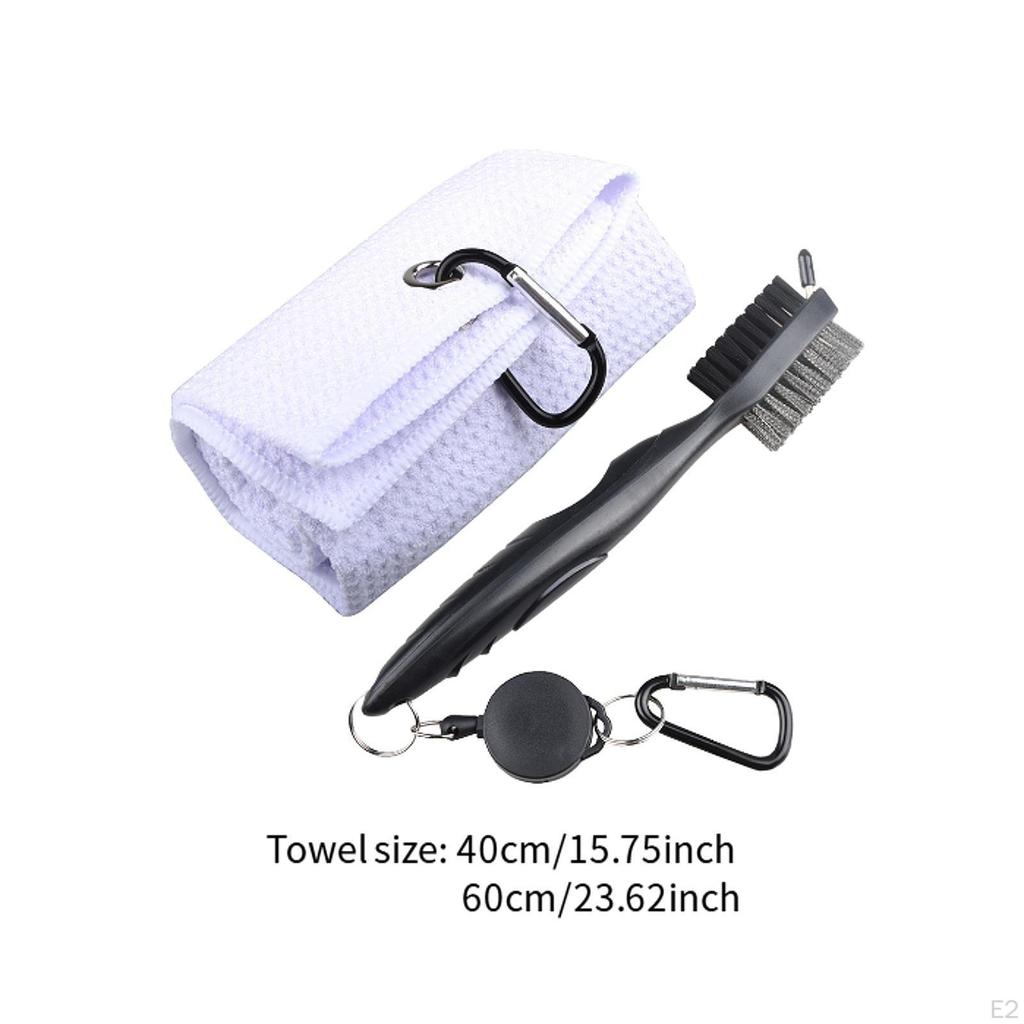 Двусторонняя щетка для гольфа Полотенце для гольфа Подарочная салфетка для протирки Инструмент для чистки Вафля