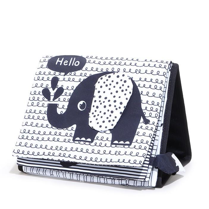 Aipinqi Детская и Малышовая Складная Черно-Белая Книжка из Ткани с Веселым Домом, Игрушка-Календарь