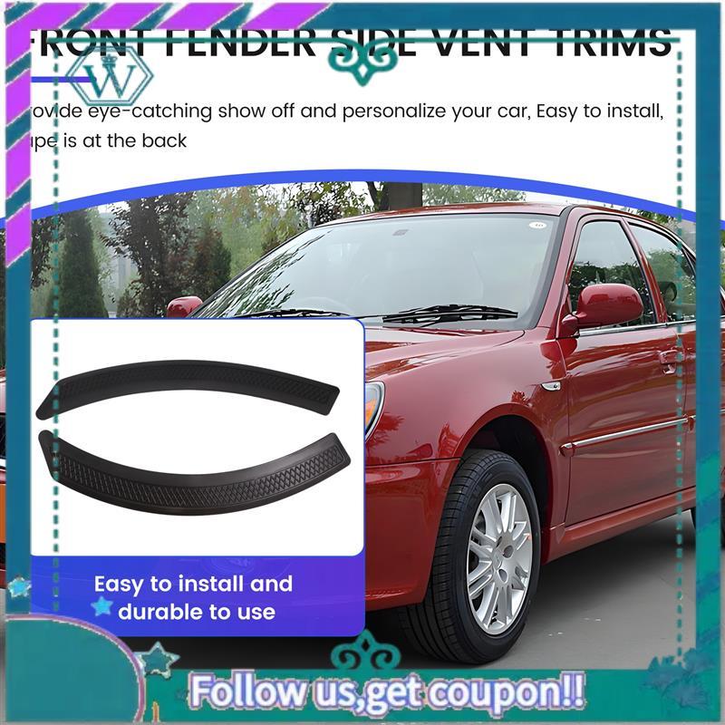 AA92-2Pcs Car Front Fender Side Vent Sticker Cover EVO Style For Mitsubishi Lancer 2008-2015