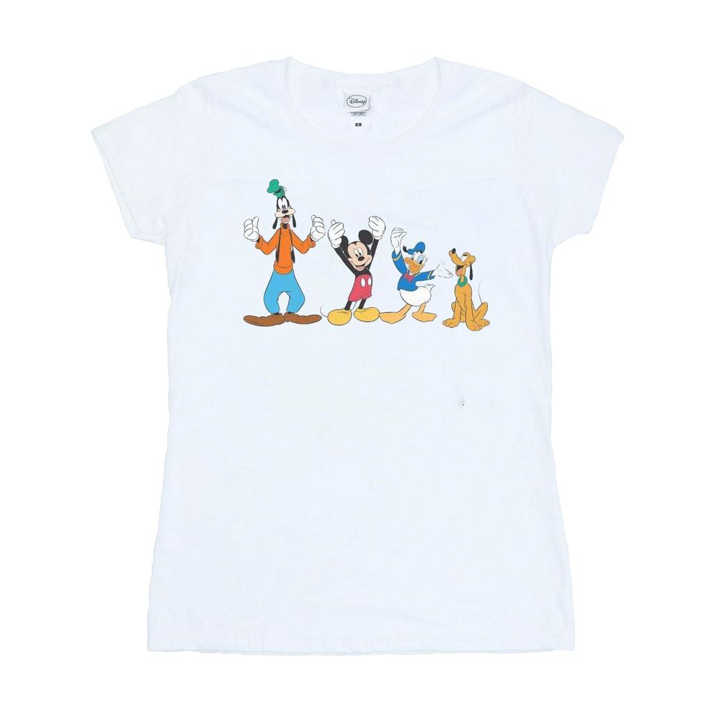 Disney Womens/Ladies Mickey Mouse Friends Cotton T-Shirt