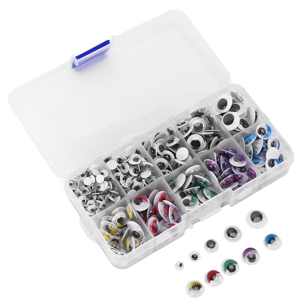 420pcs Multi Purpose Self Adhesive Eyes Plastic Box Included DIY Wiggle Eyes Art Crafts